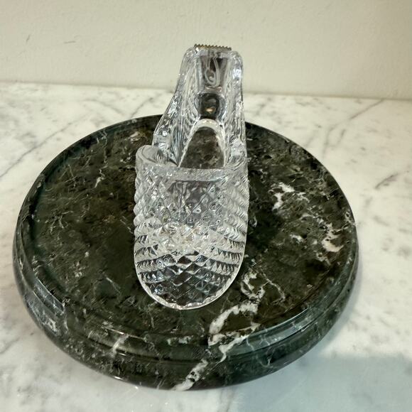 Godinger Crystal Scotch Tape Dispenser Cut Glass Office Desk Decor - Picture 5 of 6